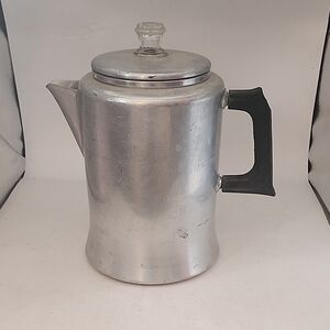 Vintage Mirro Tin Coffee Pot 8 Cup